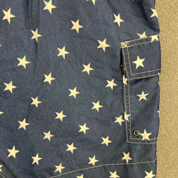 Chaps Mens Swim Trunks Board Shorts American Flag Stars Stripes Size L G - Picture 13 of 15